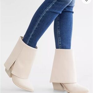 MaddenGirl Cream Heeled Boots